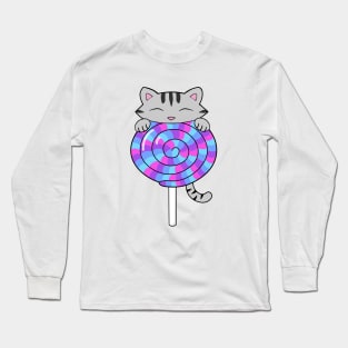 Shiny lollipop cat Long Sleeve T-Shirt